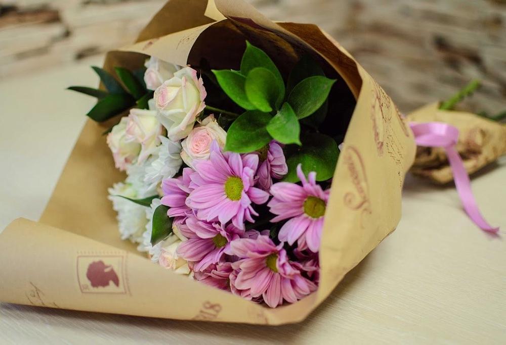 Букет цветов из: Розы и Хризантемы в Боброво