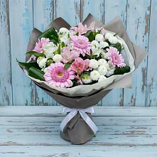 Букет цветов из:  Герберы, Альстромерии и Хризантемы в Боброво