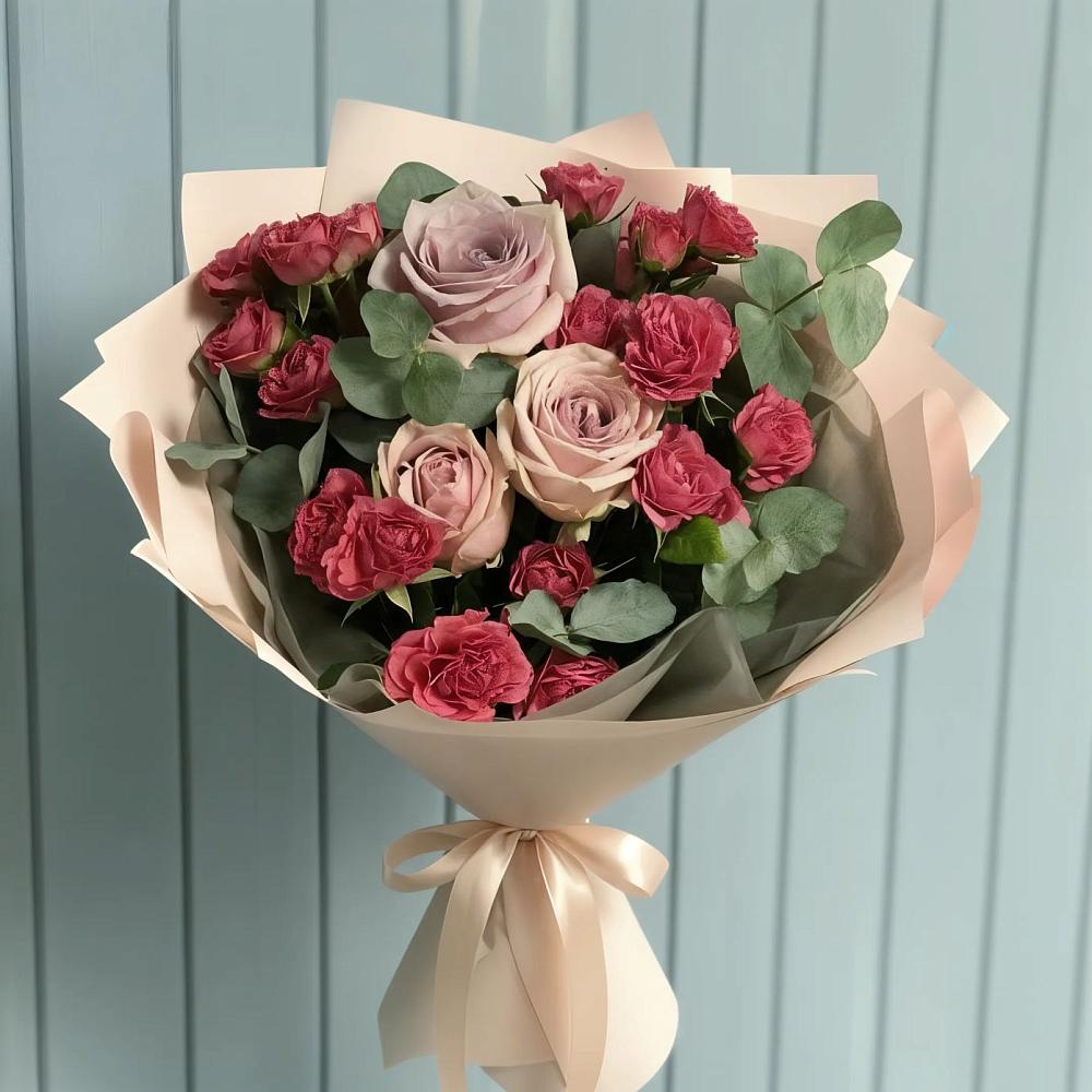Букет цветов из: Гвоздики и Розы в Боброво