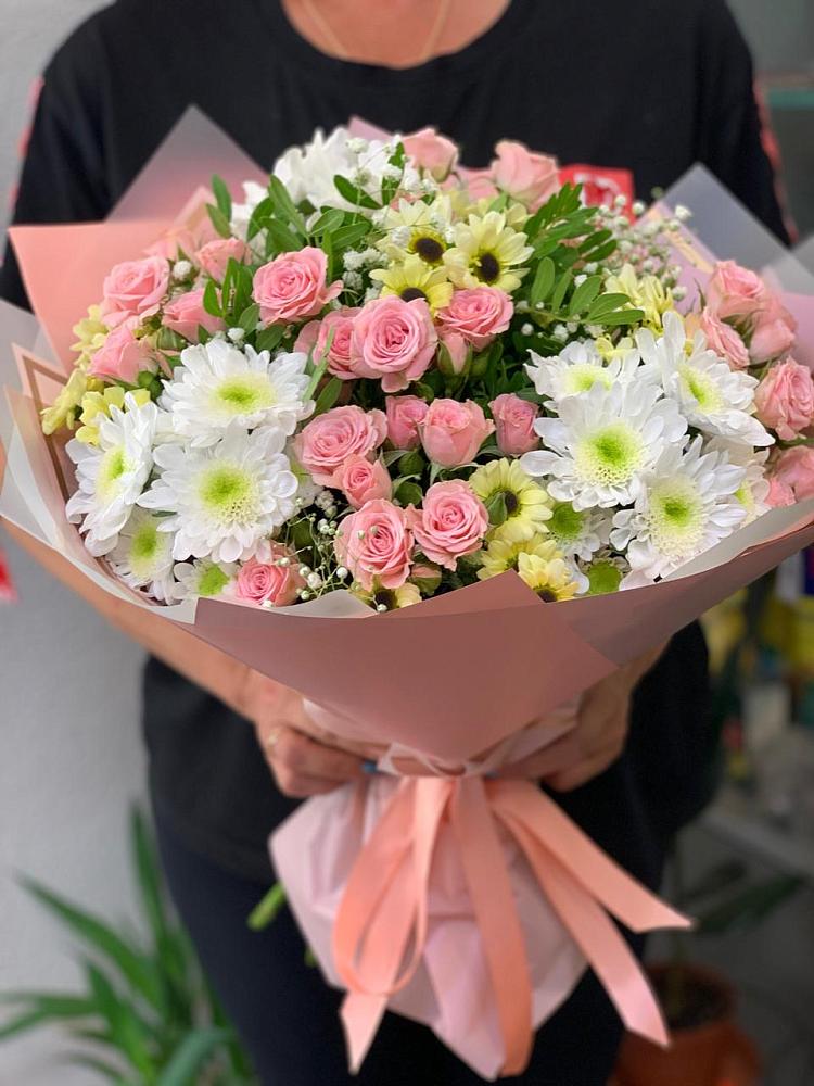 Букет цветов из: Розы и Хризантемы в Боброво