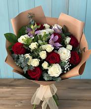Букет цветов из:  Розы и Альстромерии #REPLACE_PRED# Боброво