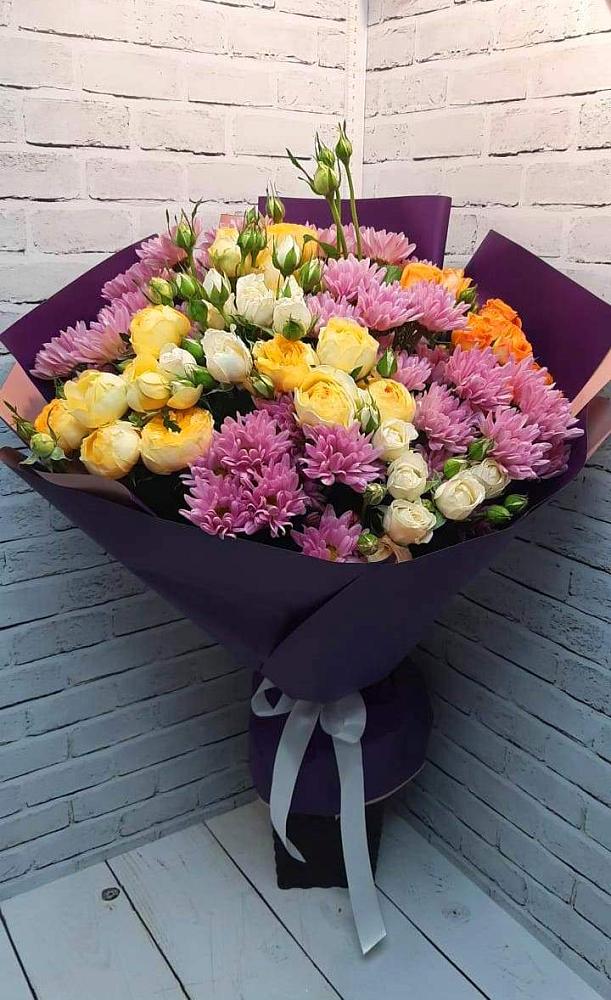 Букет цветов из: Хризантемы и Розы в Боброво