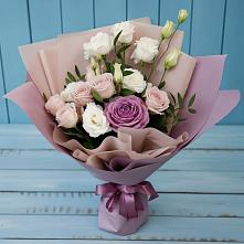 Букет цветов из:  Розы и Лизиантусы в Боброво