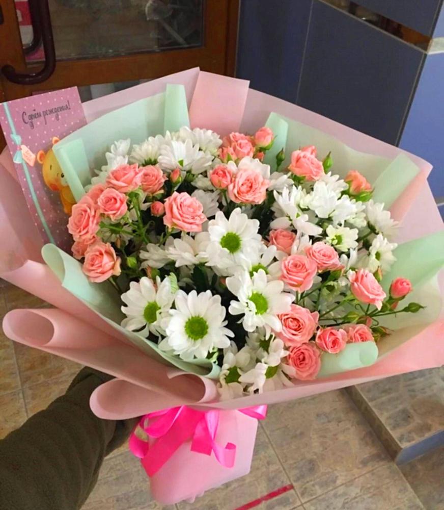 Букет цветов из: Розы и Хризантемы в Боброво