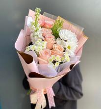 Букет цветов из:  Хризантемы и Розы в Боброво