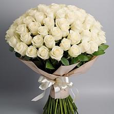 Букет 101 беля роза Белоснежка в Боброво