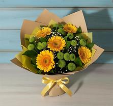 Букет цветов из:  Герберы и Хризантемы в Боброво