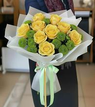 Букет цветов из:  Хризантемы и Розы в Боброво