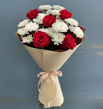 Букет цветов из:  Розы и Хризантемы в Боброво