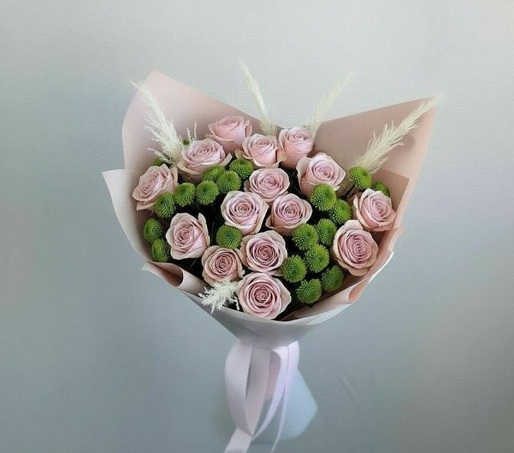 Букет цветов из: Розы и Хризантемы в Боброво