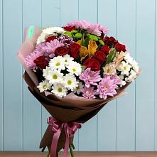 Букет цветов из:  Розы, Хризантемы и Альстромерии в Боброво