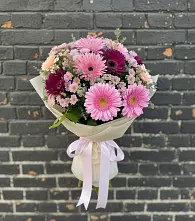 Букет цветов из:  Герберы и Хризантемы #REPLACE_PRED# Боброво