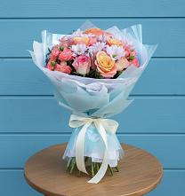 Букет цветов из:  Хризантемы и Розы в Боброво