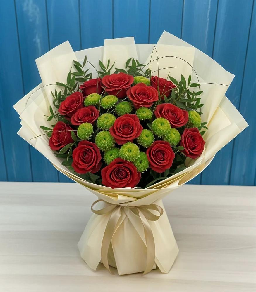 Букет цветов из: Розы и Хризантемы в Боброво