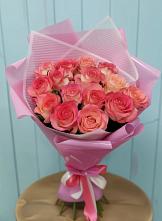 Букет 15 Розовых роз Равель #REPLACE_PRED# Боброво