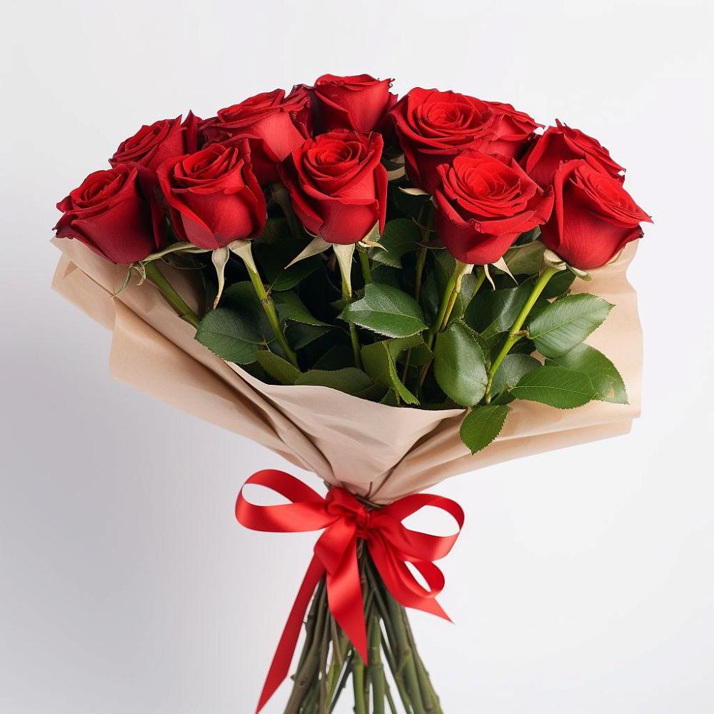 Букет 11 Красных роз Эдлесс Лав в Боброво